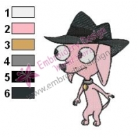 Pinky the Chihuahua Embroidery Design 02
